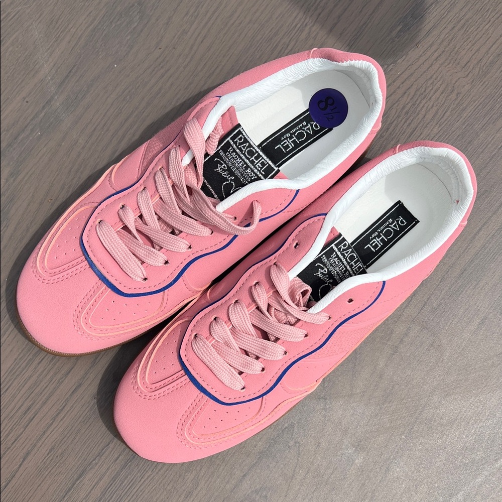 Rachel Rachel Roy Women's Sneakers lace up in Pink with Blue Trim